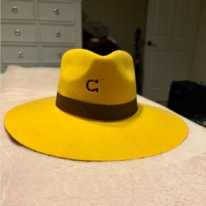 Charlie 1 Horse Sunflower Yellow Hat with Chocolate Band